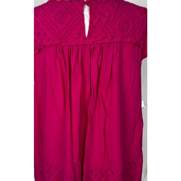 Torrid Womens Size 3X Pink Rayon Eyelet Cap Sleeveless Top - Picture 9 of 10